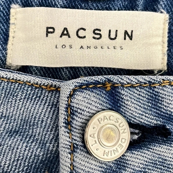 PacSun Two Tone Cotton Mom Jeans - Size 26 - Picture 5 of 9